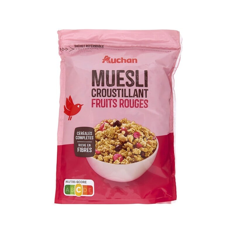 Muesli croustillant fruits rouges 450g