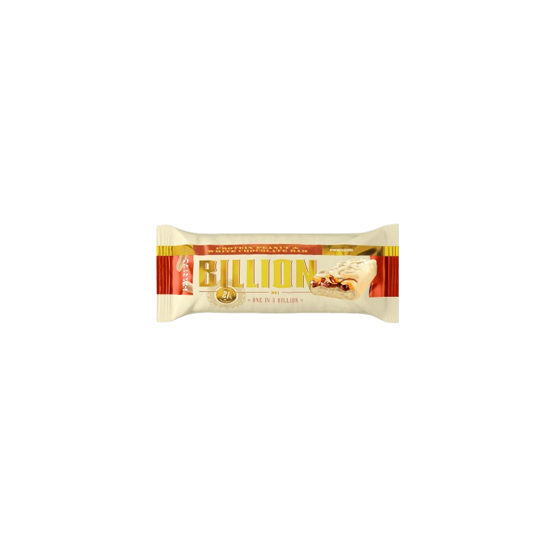 Barre protéinée billion aux cacahuètes et chocolat blanc 65g