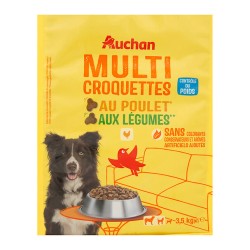 Multi croquettes au poulet et légumes contrôle de poids pour chien moyen 3.5kg