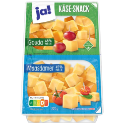 Dés de gouda 48%MG et maasdamer 45%MG 2x110g