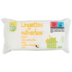 Lingettes multi-surfaces citron x50