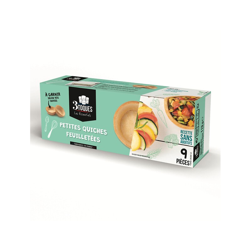 Petites quiches feuilletées à garnir x9 113g