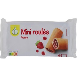 Mini roulés à la fraise 6x30g