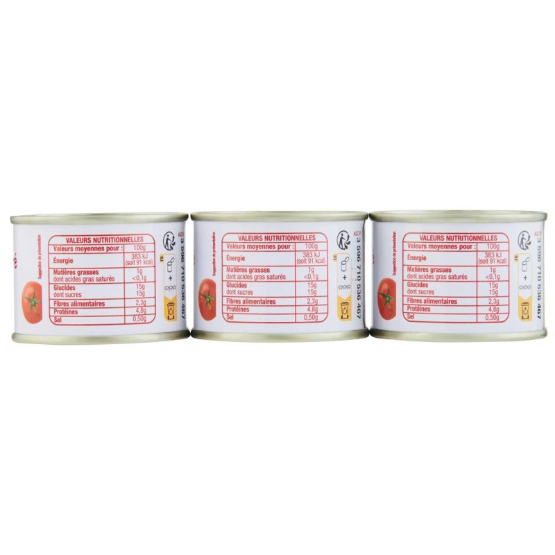 Double concentré de tomates 3x70g