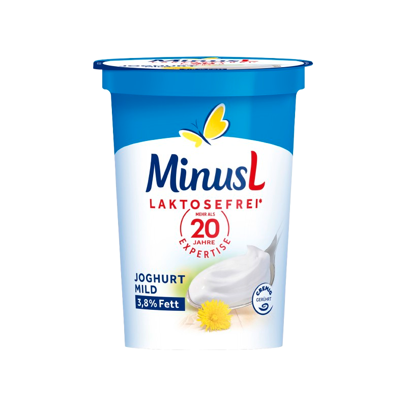 Yaourt doux 3.8%MG sans lactose 400g