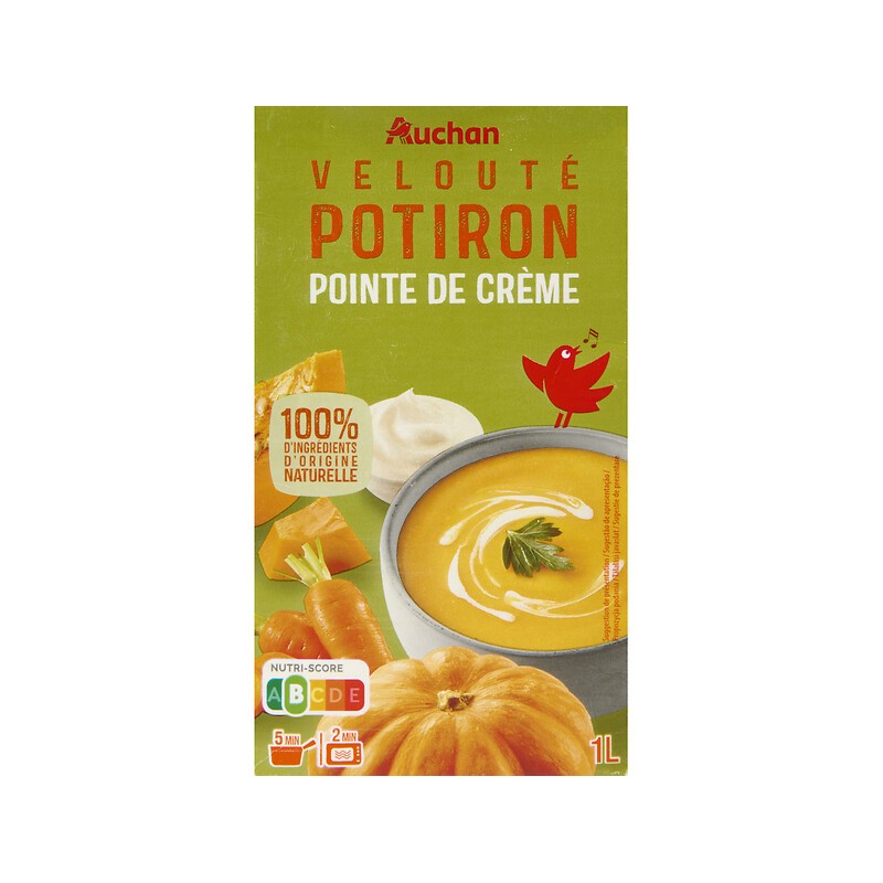 Soupe veloutée de potiron avec une pointe de crème 1l