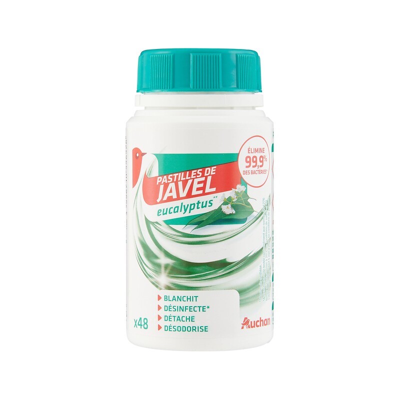Pastilles désinfectantes javel eucalyptus x48