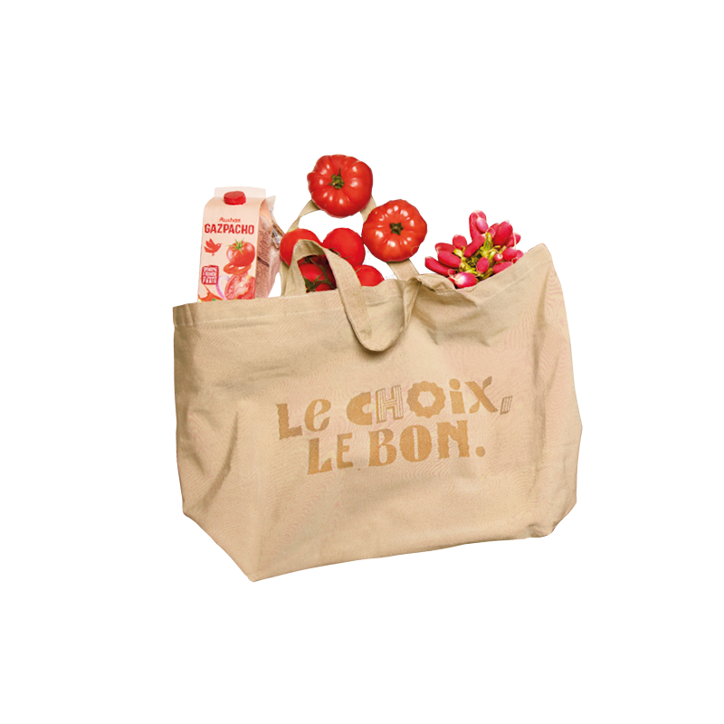 Sac cabas tissu recyclé coloris jaune