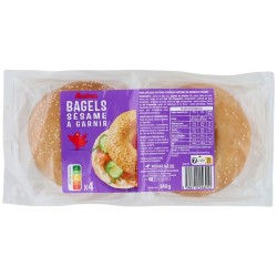 Bagels sésame à garnir x4 340g