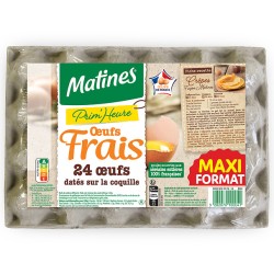 Oeufs frais prim'heure de poules élevées au sol x24