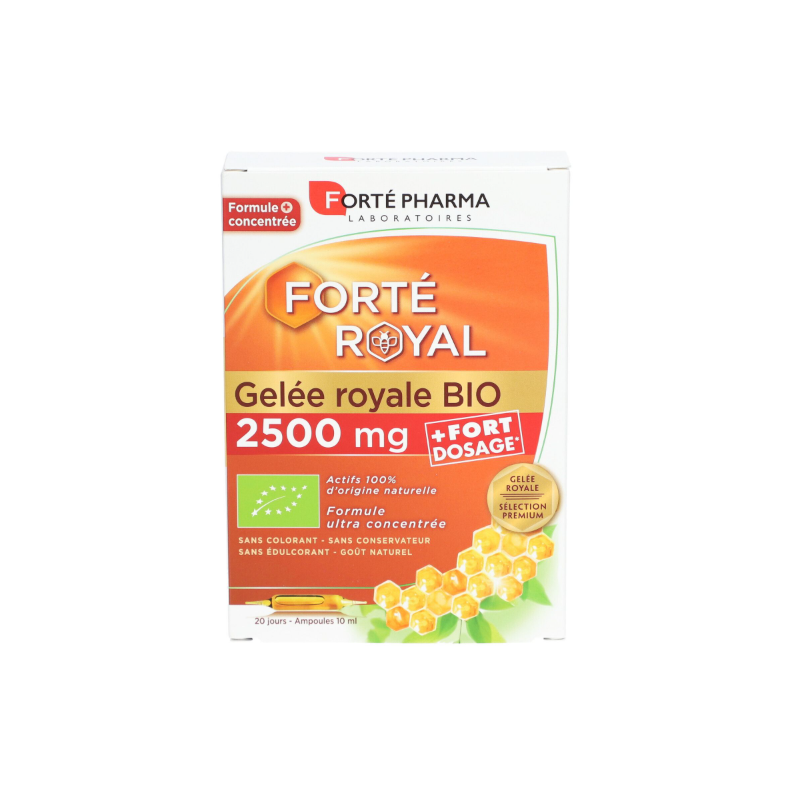 Gelée royale 2500 mg bio 20 ampoules