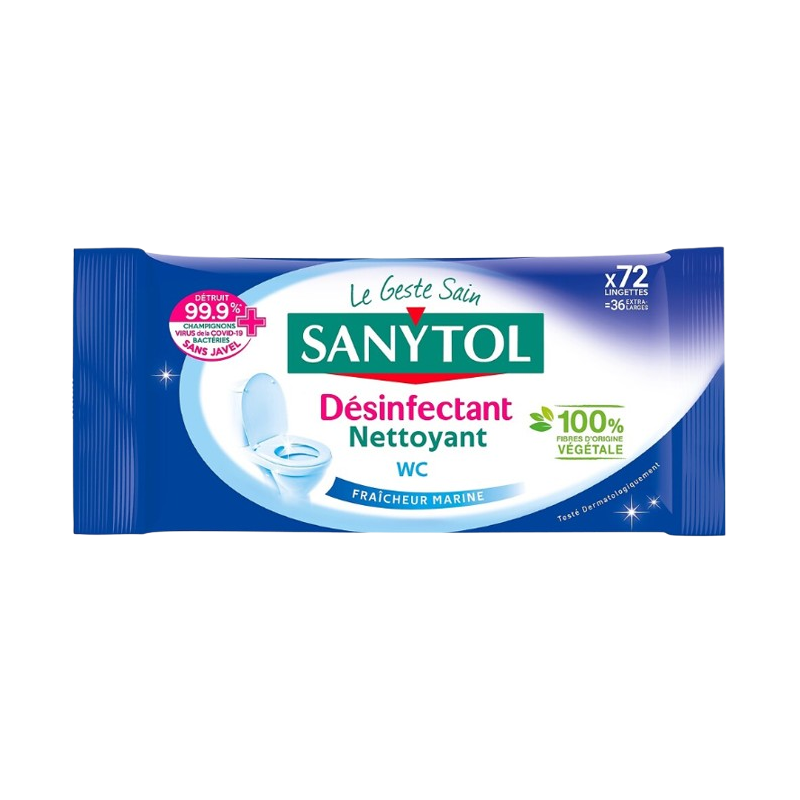 Lingettes WC Désinfectantes x72