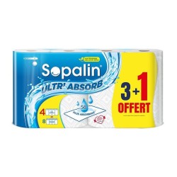 Essuie tout blanc ultra absorbant x4 dont 1 offert