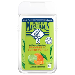 Gel douche mandarine & citron vert bio 250ml