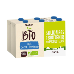 CULTIVONS LE BON Lait demi écrémé UHT 6x1l