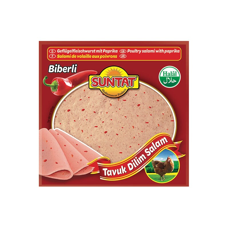 Salami de volaille aux poivrons halal 200g