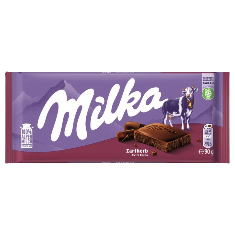 Tablette de chocolat noir au lait des Alpes 90g