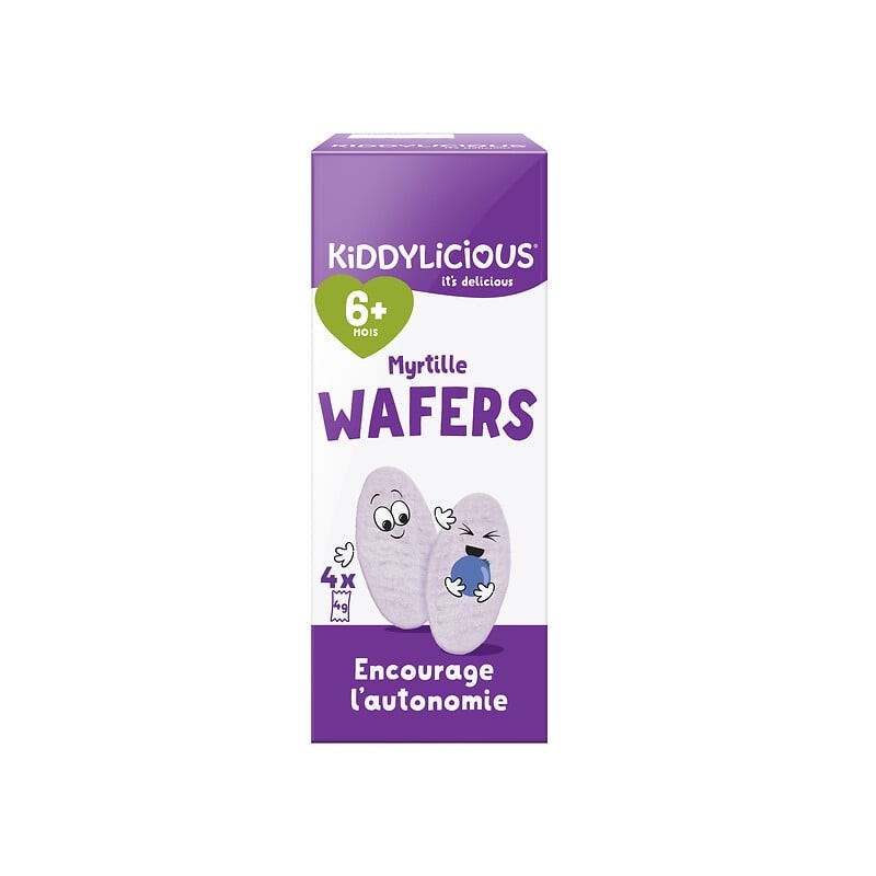 Gaufrettes à la myrtille sans sucres ajoutés dès 6 mois 16g