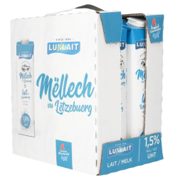 Lait UHT demi écrémé 1.5%MG 6x1l