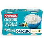 Gourmand et végétal Yaourt à la grecque vanille au lait de coco x4 460g