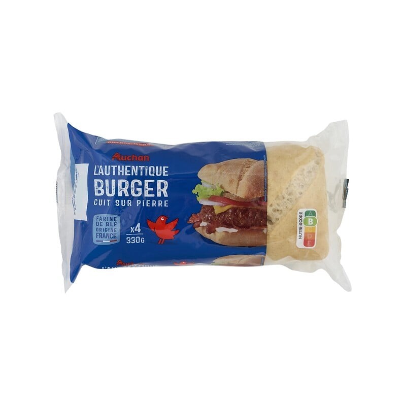 L'authentique pain burger x4 330g
