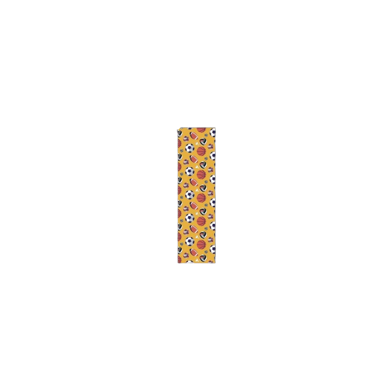 Papier cadeau orange et motifs sport 2mx70cm