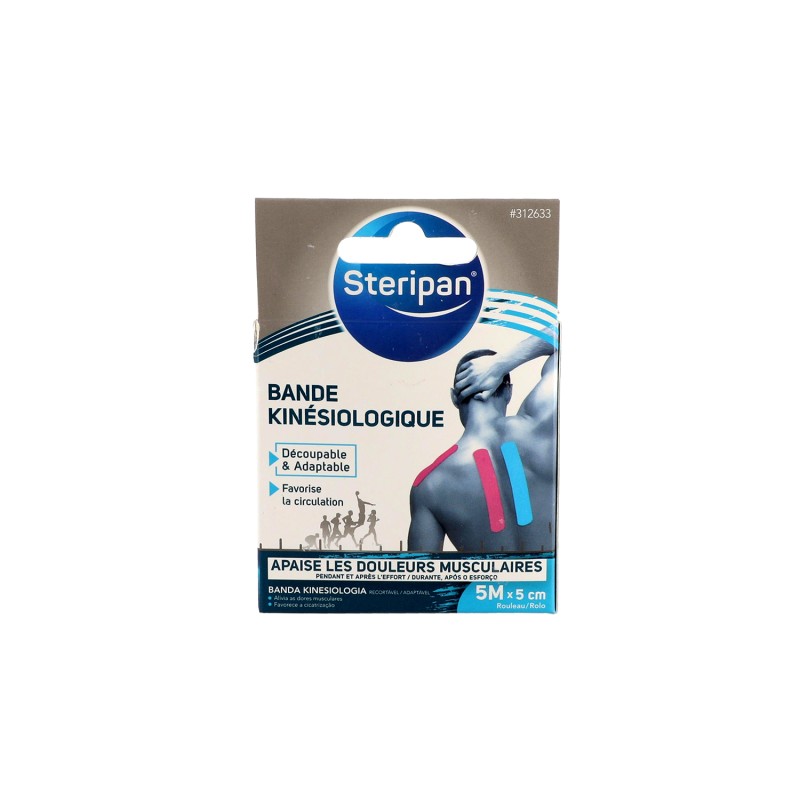 Bande kinesiologique rouleau 5m x 5 cm