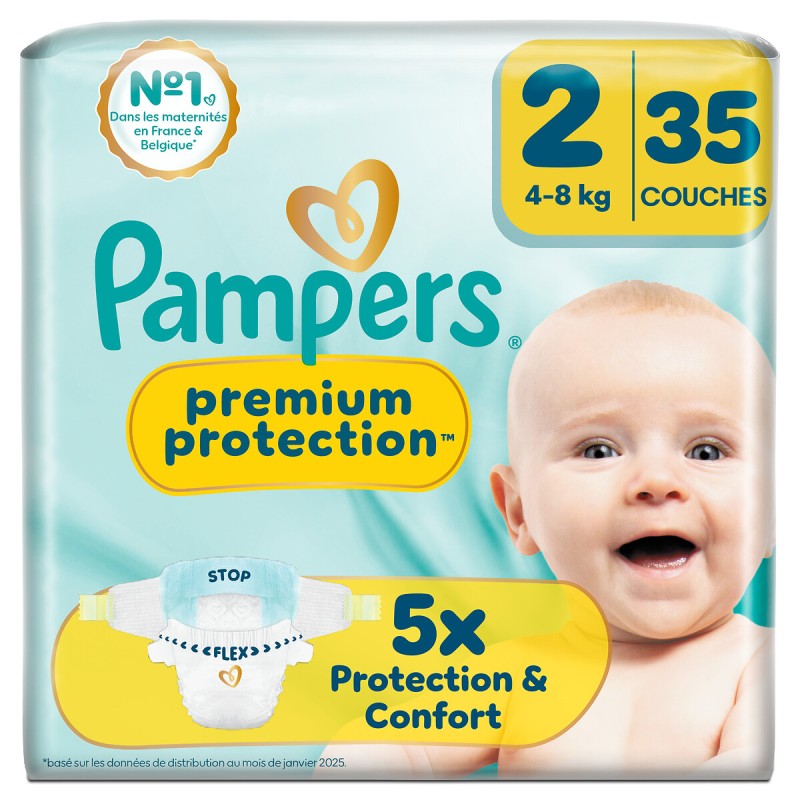 Couches premium protection taille 2 4-8kg x35
