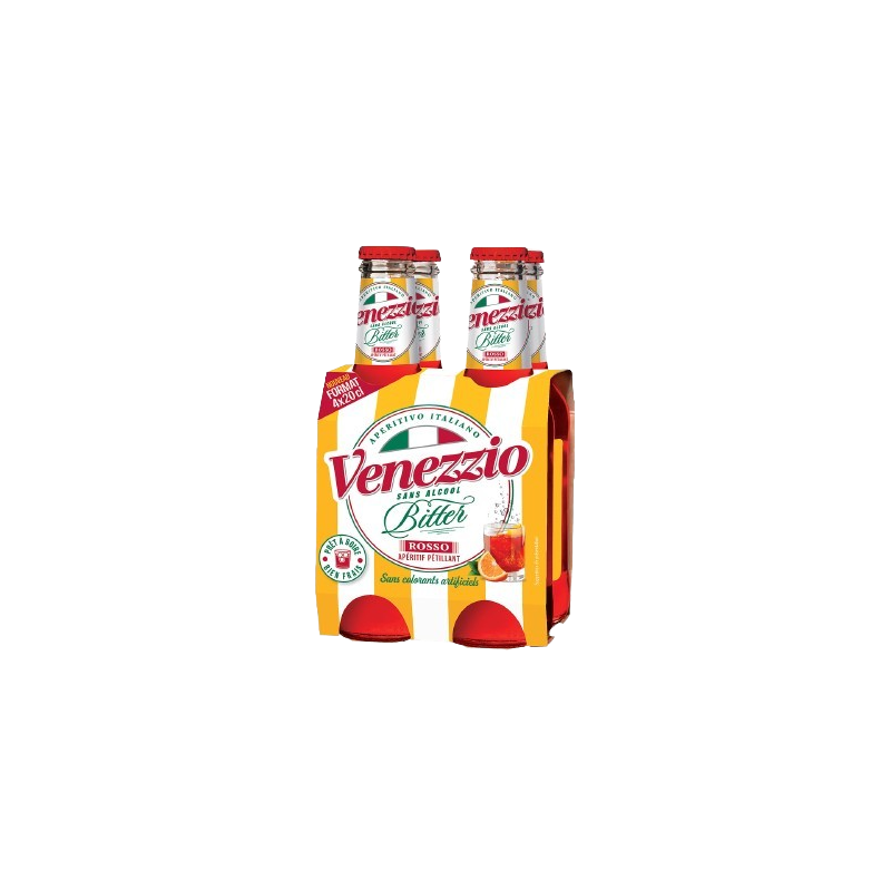 Apéritif bitter rosso pétillant sans alcool 0% 4x20cl