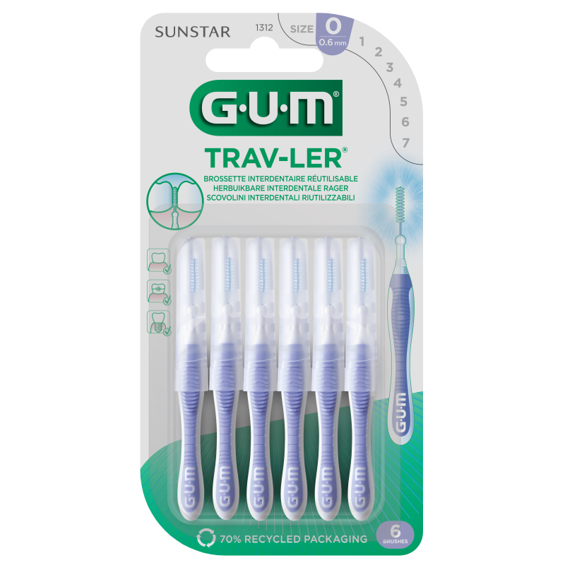 Brossette interdentaire trav ler 0,6 mm 6 unités