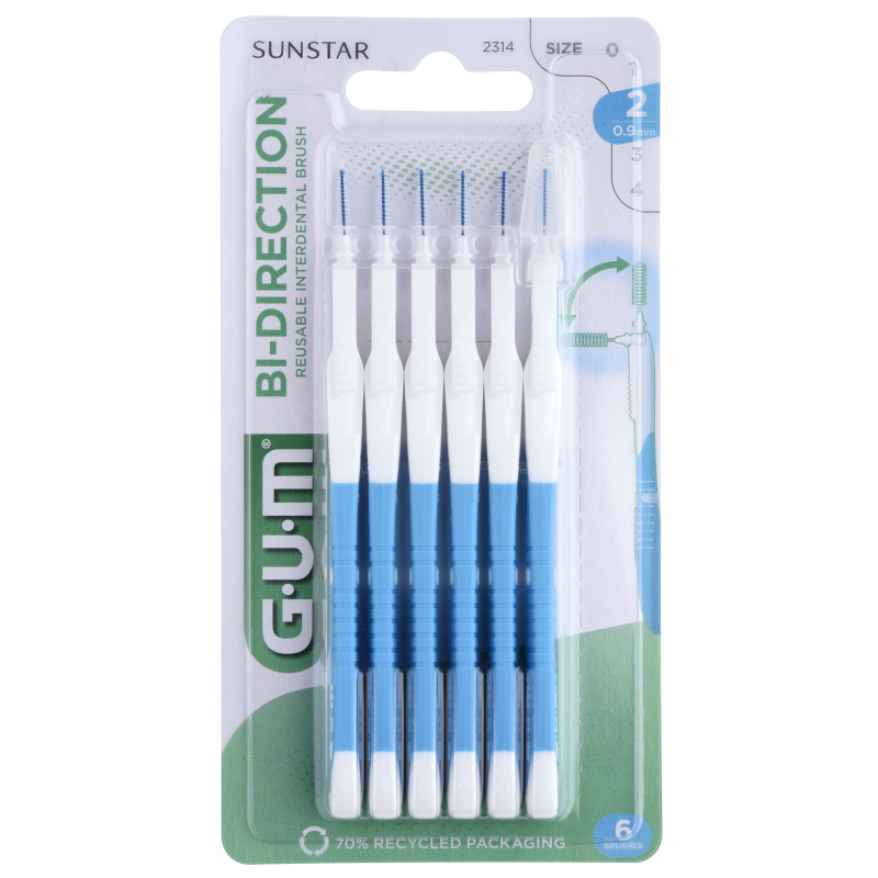 Brossette interdentaire bi direction 0,9 mm 6 unités