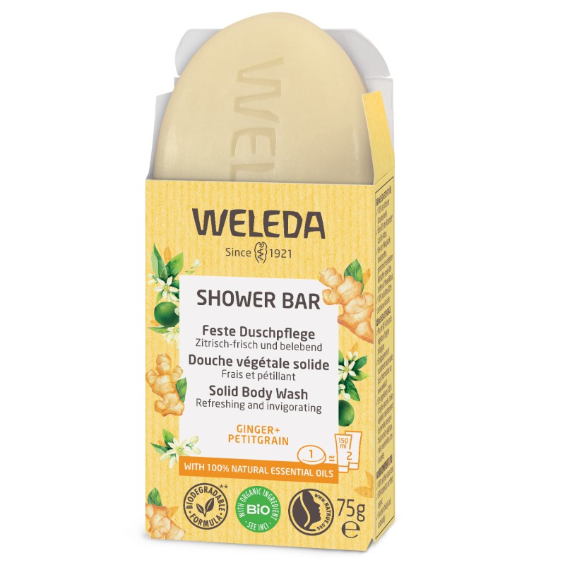 Douche végétale solide gingembre & petitgrain 75g