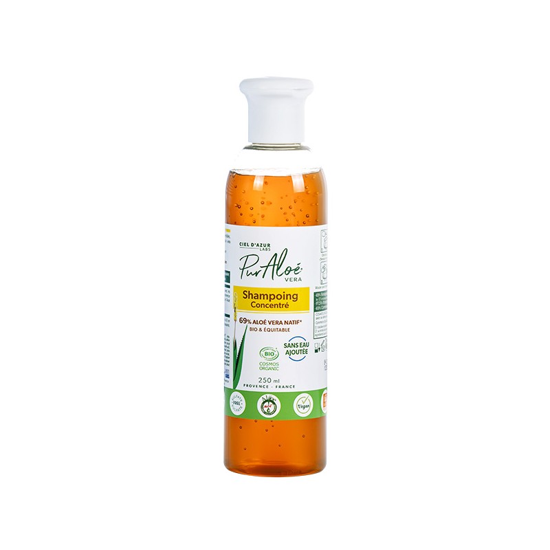 Shampoing traitant concentré à l'aloe vera 69% bio 250ml