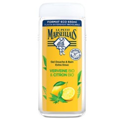 Gel douche et bain extra doux verveine et citron bio 650ml