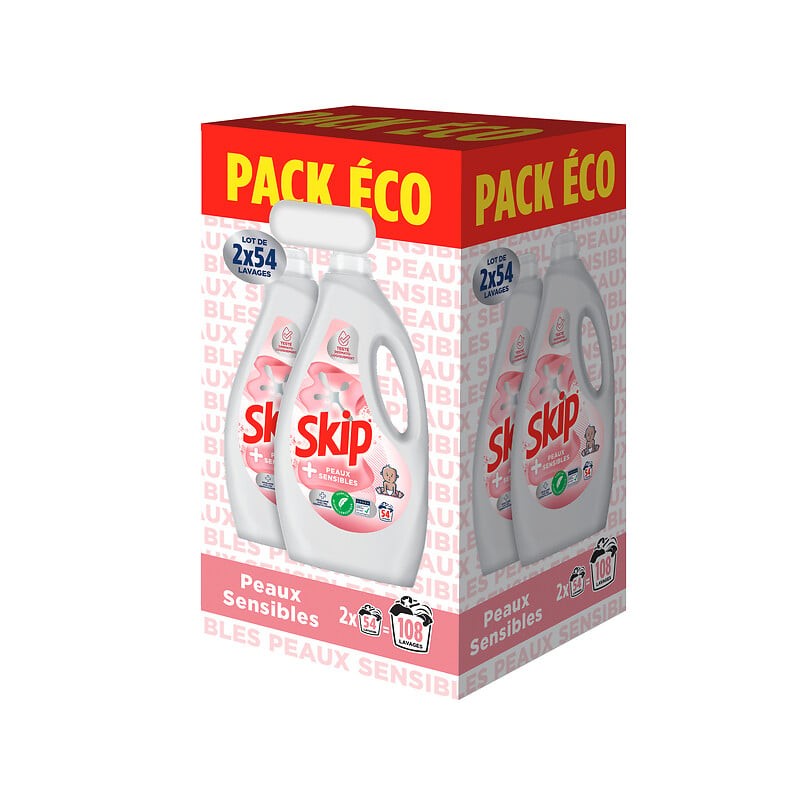 Lessive liquide peaux sensible 2x2.68l