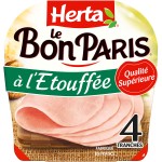 Jambon cuit le bon Paris à l'étouffée x4 170g