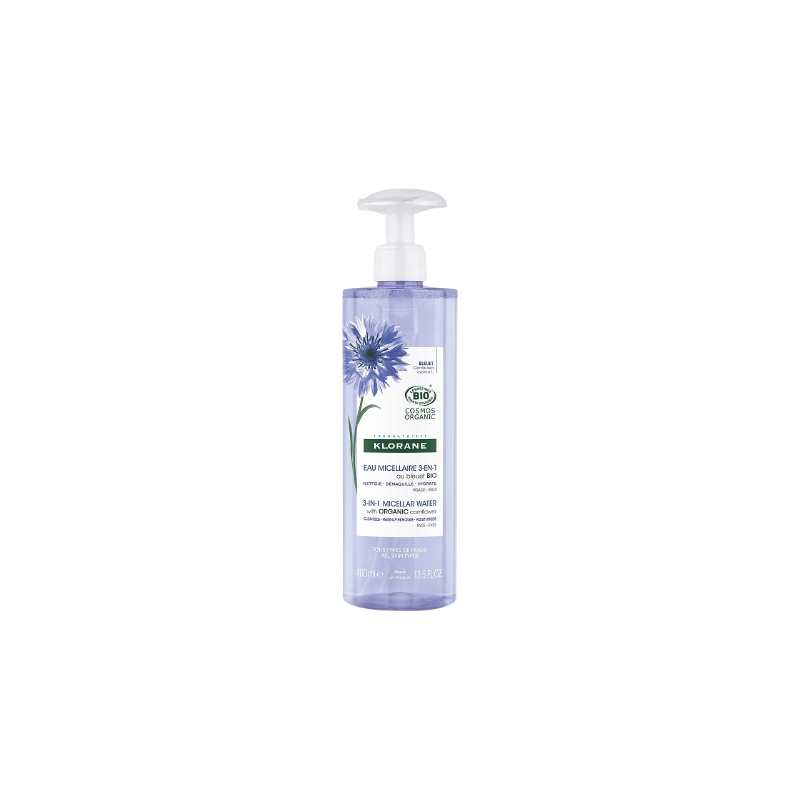 Eau micellaire au bleuet bio démaquillant 3en1 400ml