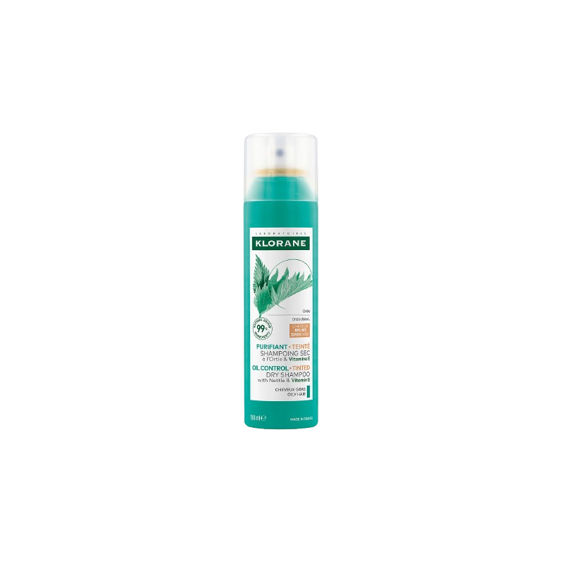Shampooing sec à l'ortie & vitamine e teinté cheveux bruns 150ml