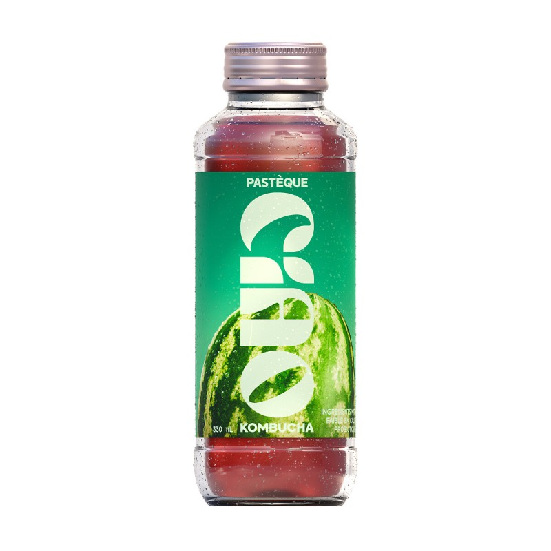 Kombucha thé fermenté pétillant pastèque 33cl