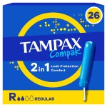 Tampons compak avec applicateur regular x26