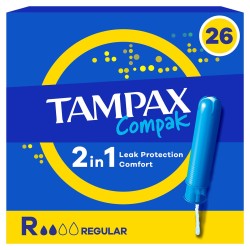 Tampons compak avec applicateur regular x26