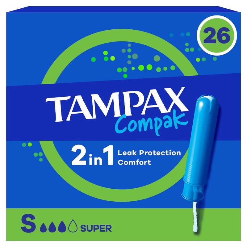 Tampons compak avec applicateur super x26