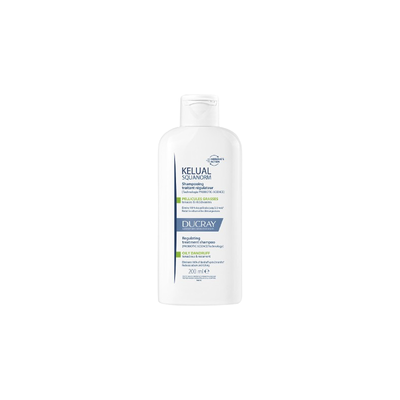 Kelual squanorm shampooing traitant régulateur pellicules grasses 200ml