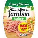 Allumettes de jambon nature maxi format 2x125g