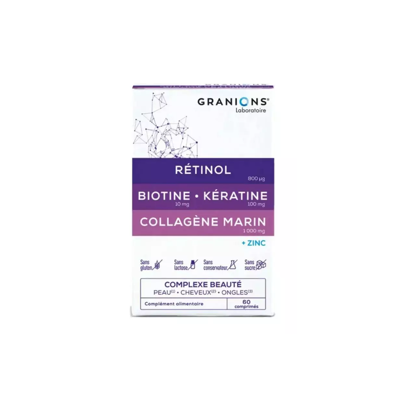 Complexe peau cheveux ongles 54g 60 comprimés