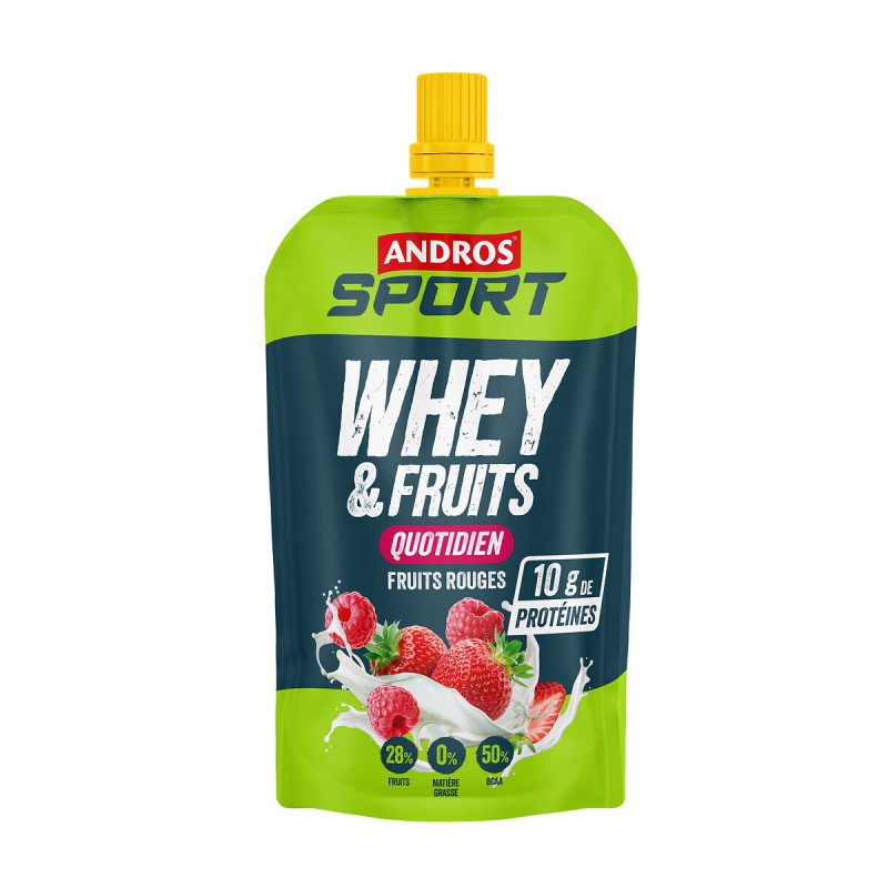 Gourde sport protéinée 0%MG fruits rouges sans sucres ajoutés 120g
