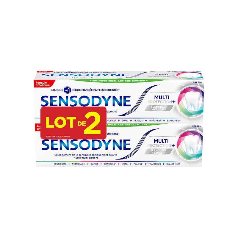 Dentifrice multi protection blancheur avancée 2x75ml
