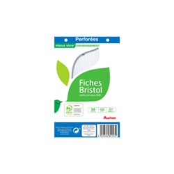 Fiches Bristol 205g/m² 12.5x20cm Petits Carreaux x50