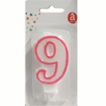 Bougie d'Anniversaire Numéro 9