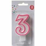 Bougie d'Anniversaire Numéro 3